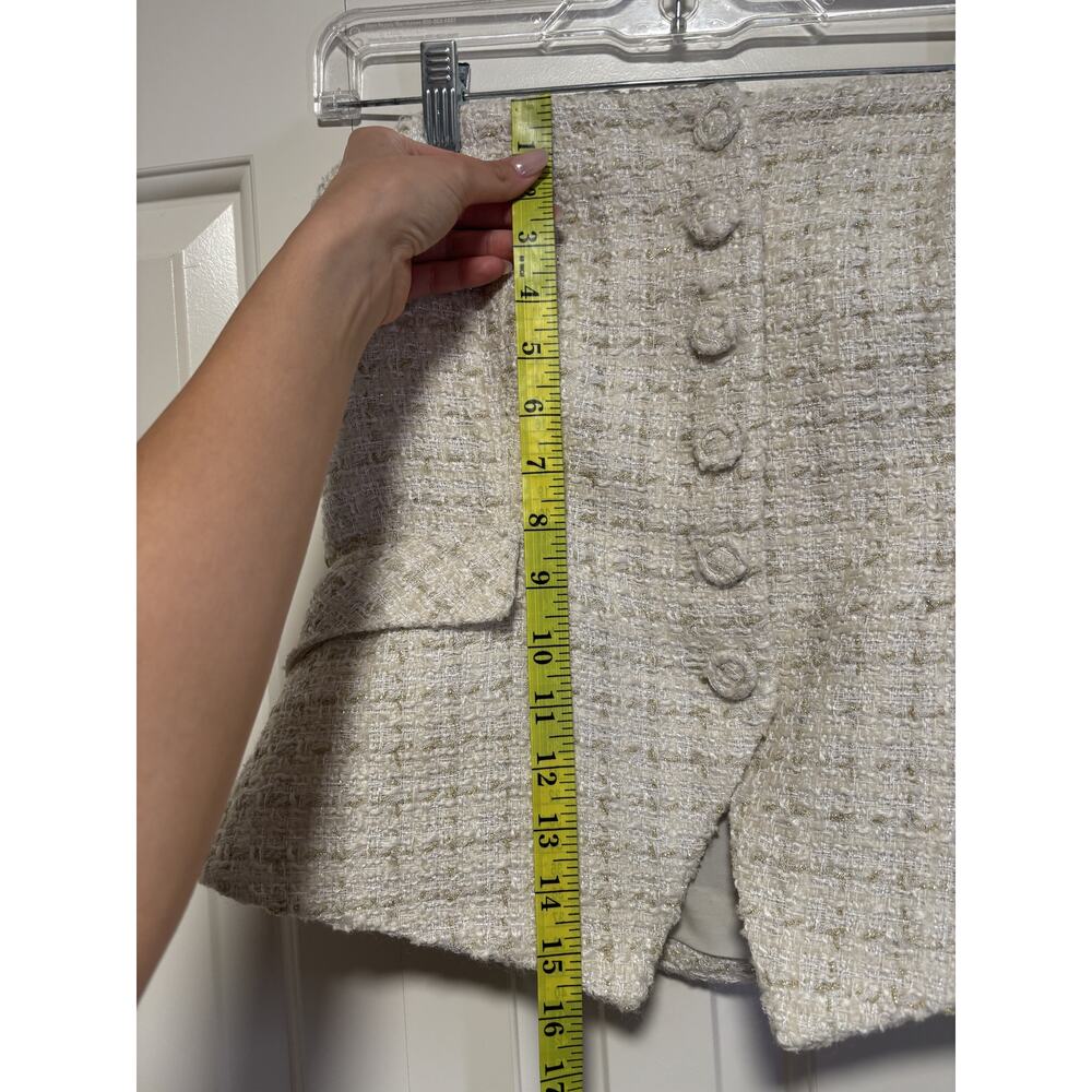 White House Black Market English Cream Tweed Bustier 6 - Picture 5 of 9